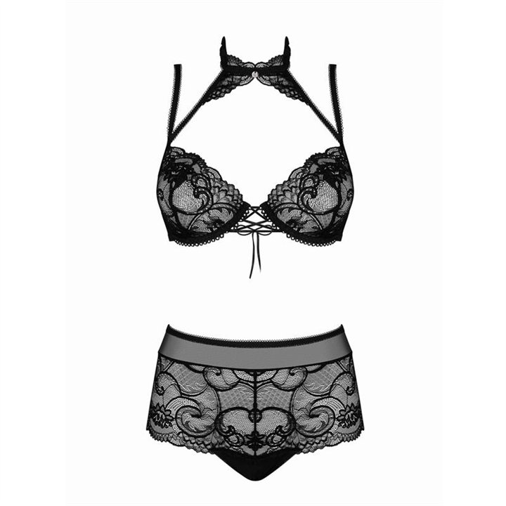Elizenes 2 Piece Lace Bra Set With Halterneck - 5901688234341 - Teknashop Ltd