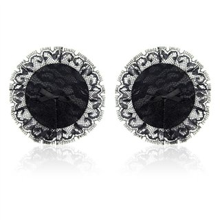 Nipple Covers with Lace Black - 843658379644 - Teknashop Ltd