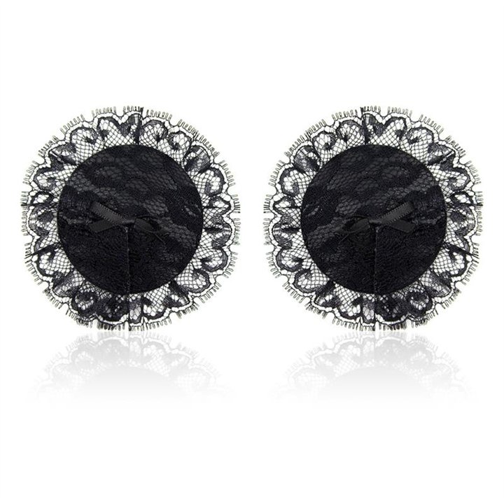 Nipple Covers with Lace Black - 843658379644 - Teknashop Ltd
