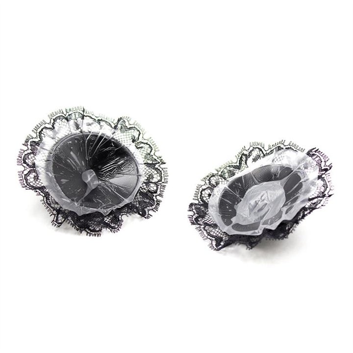 Nipple Covers with Lace Black - 843658379644 - Teknashop Ltd