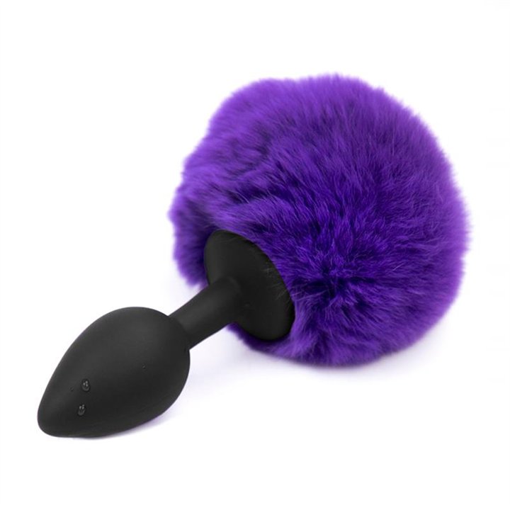 Butt Plug with Pompon Purple Size S - K-843658379268 - Teknashop Ltd