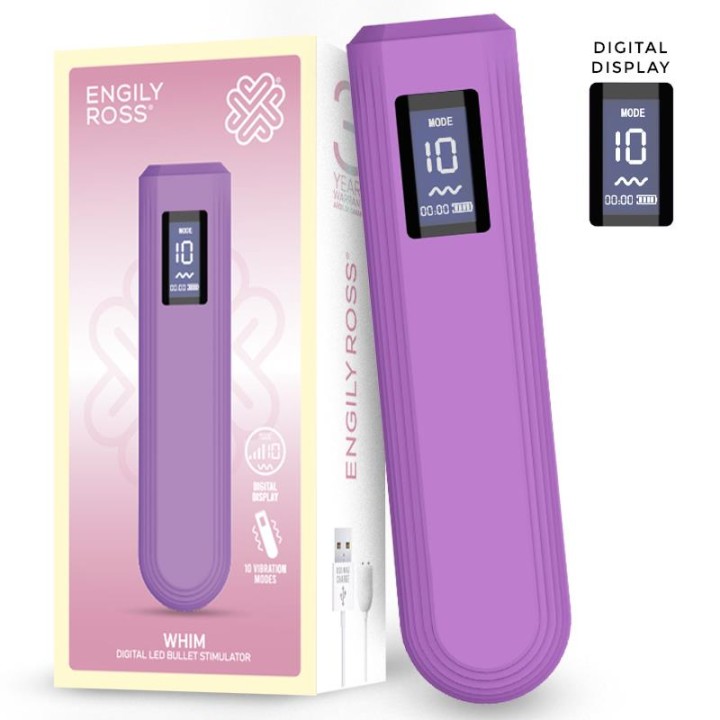Whim Digital Display Vibrator Bullet 12.9 cm - ER79167 - Teknashop Ltd