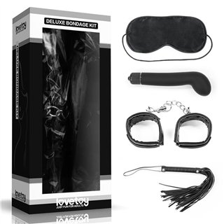 Bondage Kit Deluxe with Vibrator Black - LO-SM1009 - Teknashop Ltd
