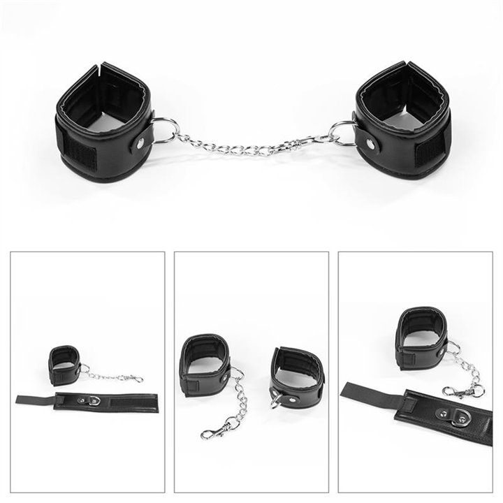 Bondage Kit Deluxe with Vibrator Black - LO-SM1009 - Teknashop Ltd