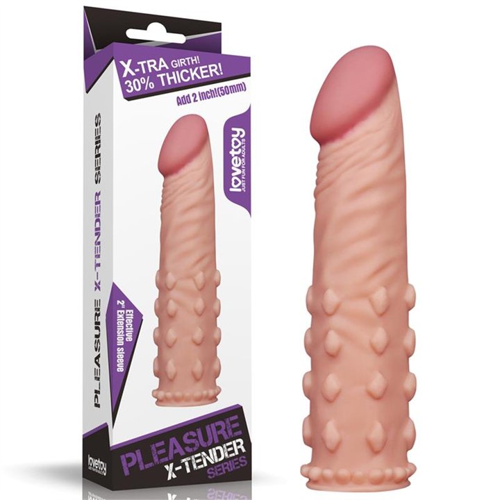 Penis Sleeve Add 2 Pleasure X Tender Flesh - LO-LV1054-F - Teknashop Ltd