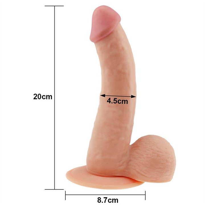 Dildo The Ultra Soft Dude 8.8 Flesh - LO-LV1082 - Teknashop Ltd