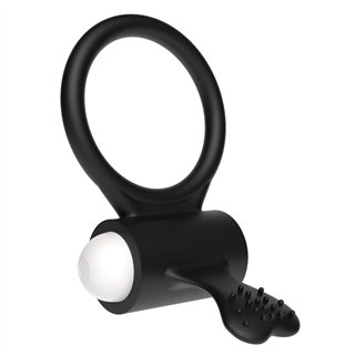 Vibrating Cockring Power Clit Black - LO-LV1421 - Teknashop Ltd