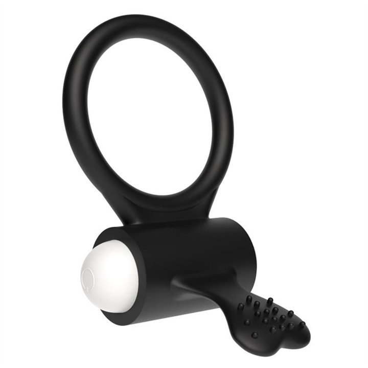 Vibrating Cockring Power Clit Black - LO-LV1421 - Teknashop Ltd