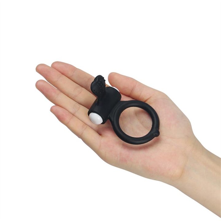 Vibrating Cockring Power Clit Black - LO-LV1421 - Teknashop Ltd