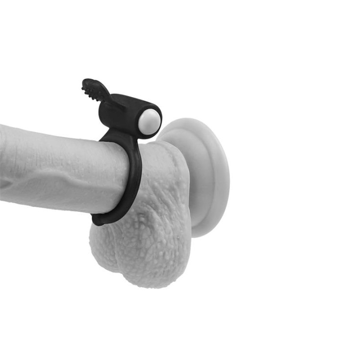 Vibrating Cockring Power Clit Black - LO-LV1421 - Teknashop Ltd