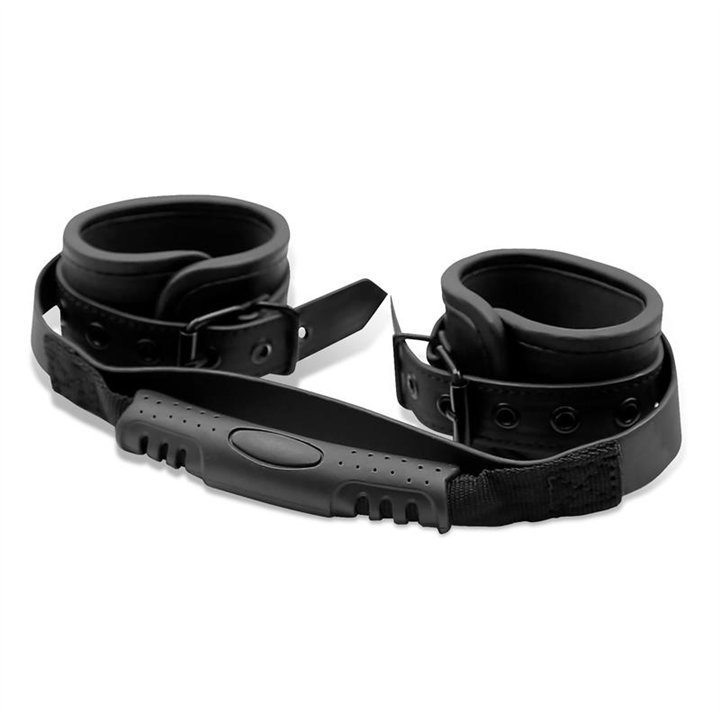 Vegan Leather Cuffs with Handle - BS-655 - Teknashop Ltd