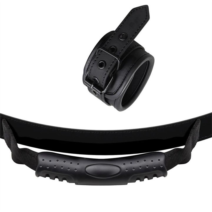 Vegan Leather Cuffs with Handle - BS-655 - Teknashop Ltd