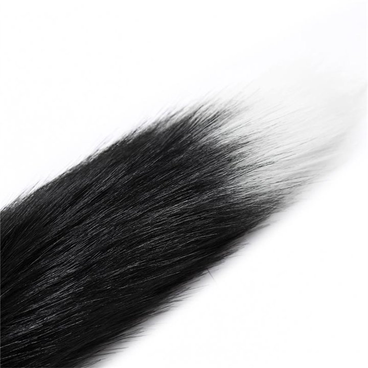 Anal Plug Black and White Foxy Tail - 843658379470 - Teknashop Ltd