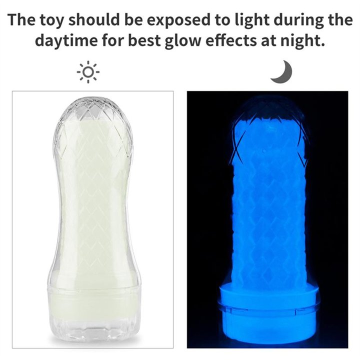 Male Masturbator Lumino Blue Light - LO-LV342036 - Teknashop Ltd