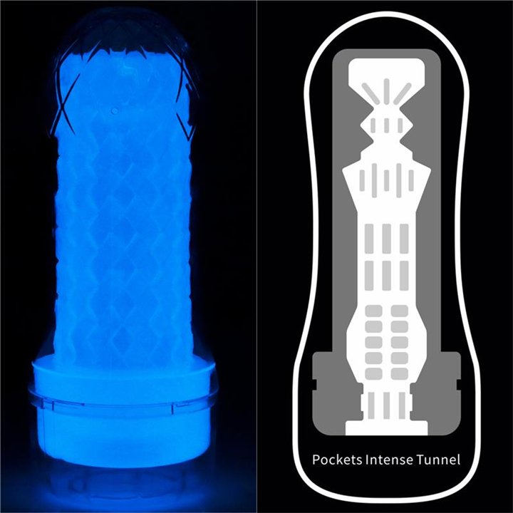 Male Masturbator Lumino Blue Light - LO-LV342036 - Teknashop Ltd