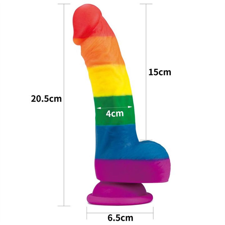 Dildo Prider 8 Liquid Silicone LGBT - LO-LV410027 - Teknashop Ltd
