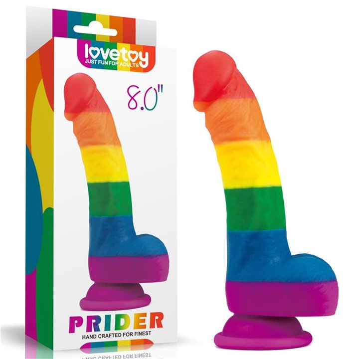 Dildo Prider 8 Liquid Silicone LGBT - LO-LV410027 - Teknashop Ltd