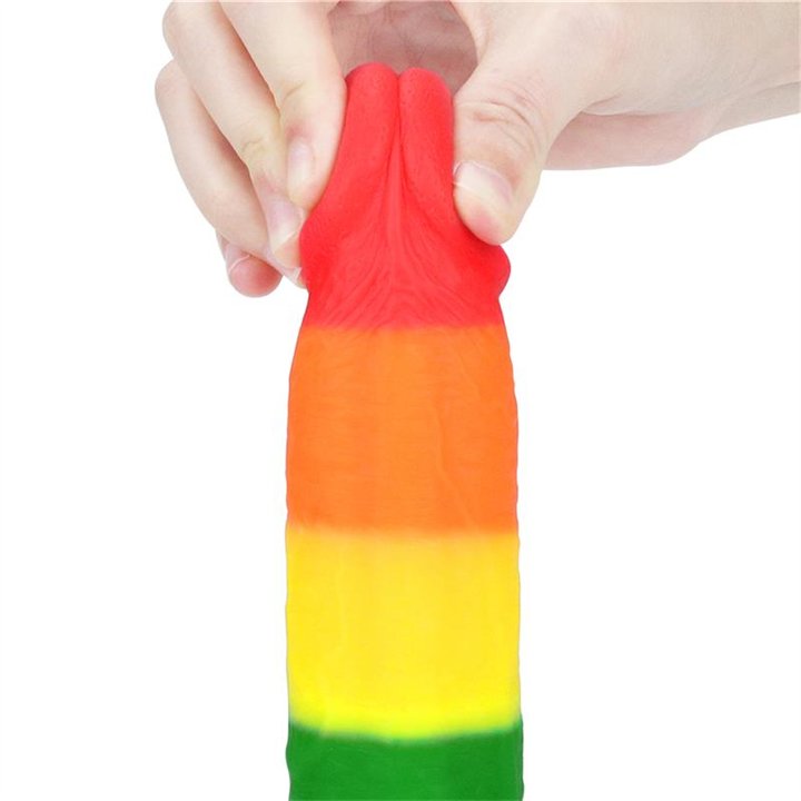 Dildo Prider 9 Liquid Silicone LGBT - LO-LV410028 - Teknashop Ltd