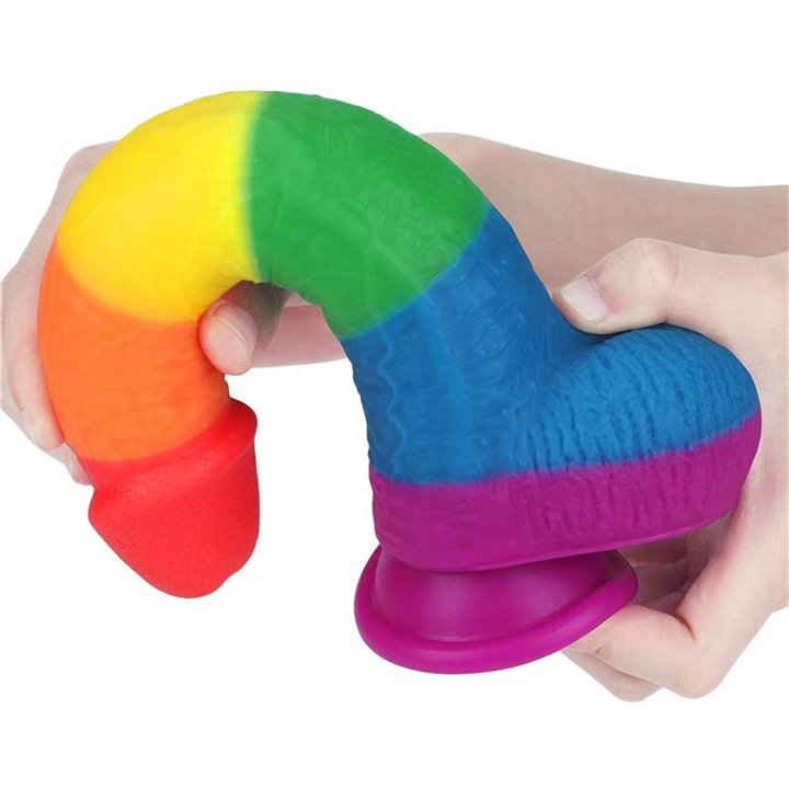 Dildo Prider 9 Liquid Silicone LGBT - LO-LV410028 - Teknashop Ltd