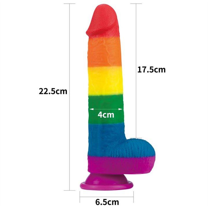 Dildo Prider 9 Liquid Silicone LGBT - LO-LV410028 - Teknashop Ltd