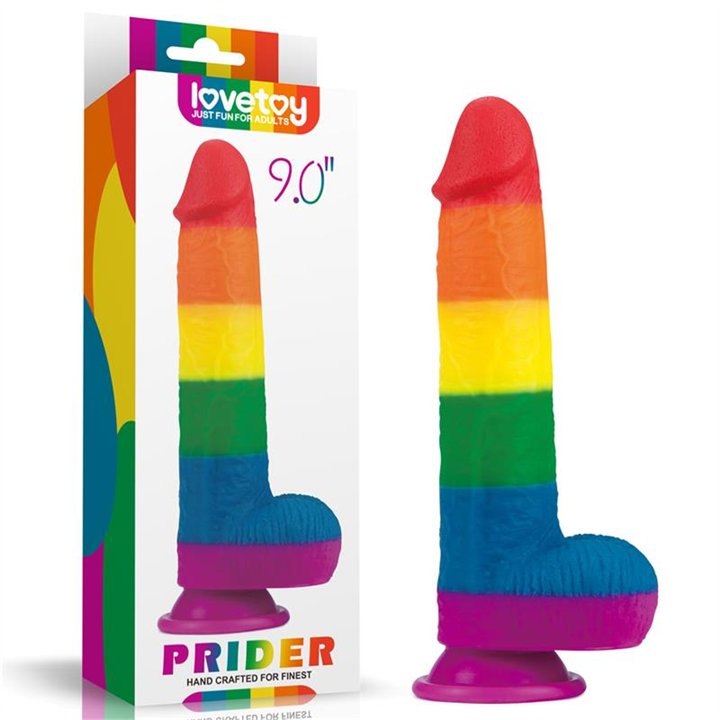 Dildo Prider 9 Liquid Silicone LGBT - LO-LV410028 - Teknashop Ltd