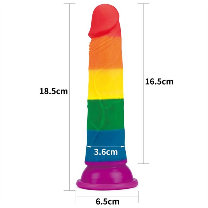 Dildo Prider 7 Liquid Silicone LGBT - LO-LV410025 - Teknashop Ltd