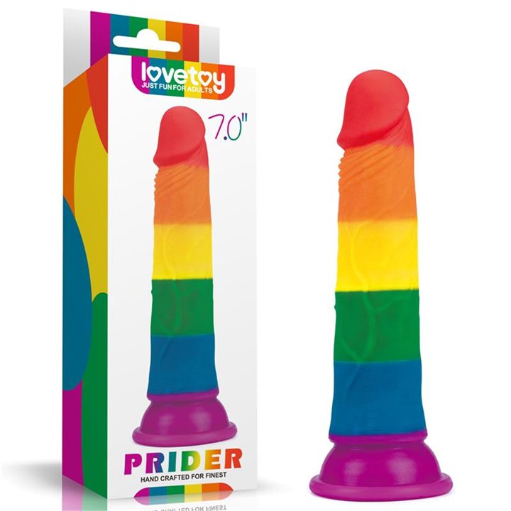 Dildo Prider 7 Liquid Silicone LGBT - LO-LV410025 - Teknashop Ltd