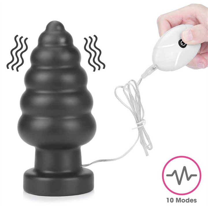 Vibrating Anal Plug King Sized 7 Black - LO-LV120115 - Teknashop Ltd