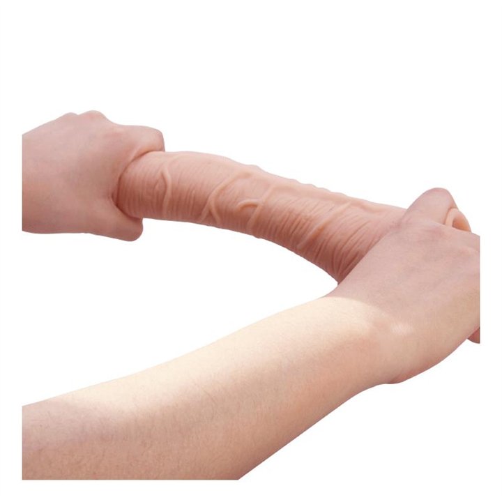 Alex Curved Dildo with Testicles G-Spot Suction Cup Flesh - BW-008037NR - Teknashop Ltd