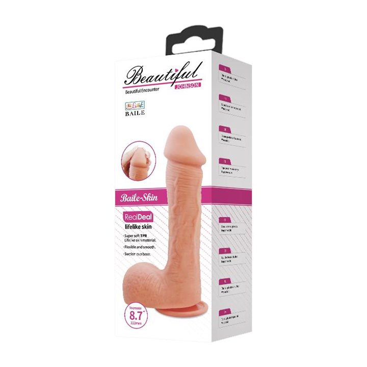 Johnson Relistic Dildo with Suction Cup Flesh - BW-008040NR - Teknashop Ltd