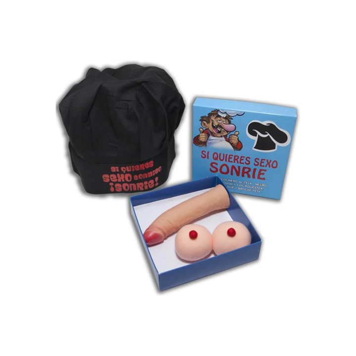 Cook Hat Box Set, Tit Brooch and Stimulator - 8412345045936 - Teknashop Ltd