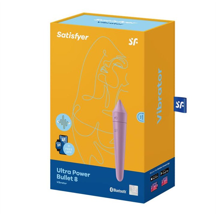 Ultra Power Bullet 8 Vibrating Bullet with APP Lilac - 4061504007755 - Teknashop Ltd