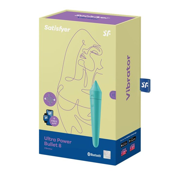 Ultra Power Bullet 8 Vibrating Bullet with APP Turquoise - 4061504007748 - Teknashop Ltd
