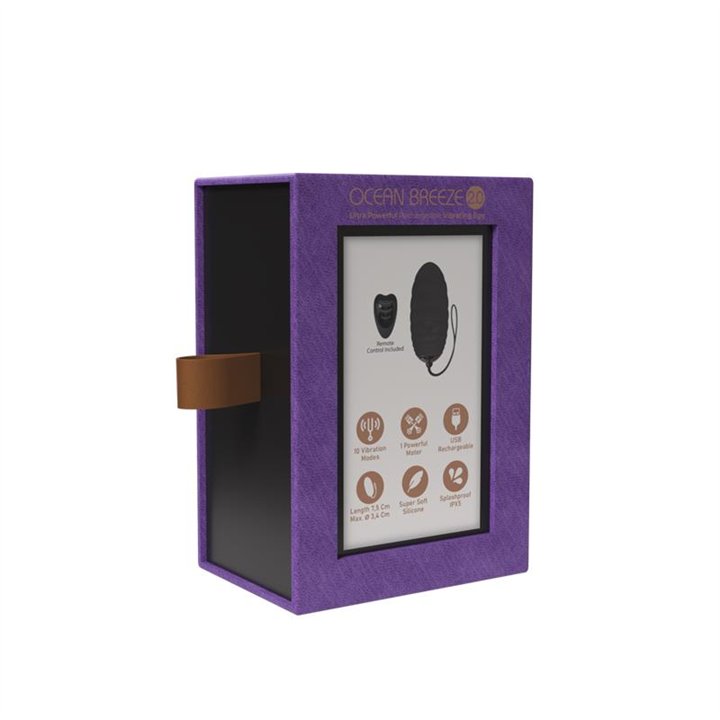 Vibrating Egg with Remote Control Ocean Breeze 2.0 Purple - AL-40803 - Teknashop Ltd