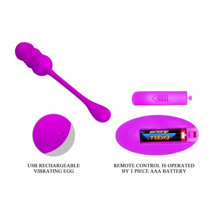 Leshy Vibrating Egg with Remote Control USB - BI-014868W - Teknashop Ltd