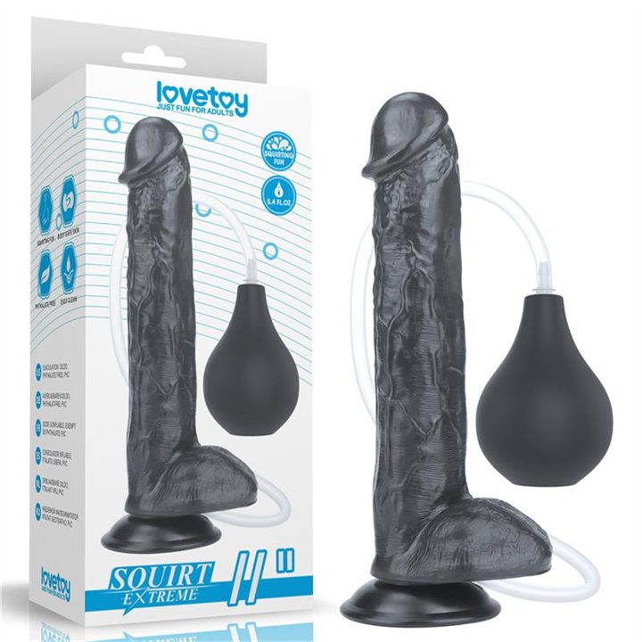Dildo Squirting 11 Black - LO-LV116026 - Teknashop Ltd