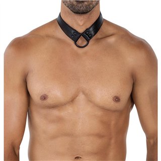 BL4CK08 C-Ring Body Collar Blackleatherlike One Size - 3701705100008 - Teknashop Ltd