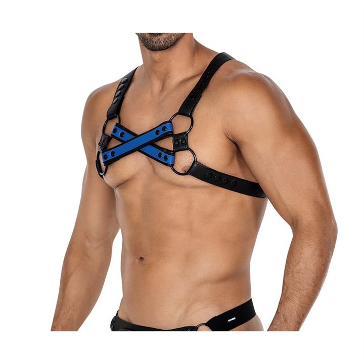 H4RNESS06 Chest Harness 4WAY Radiant Blue One Size - 3701705100084 - Teknashop Ltd