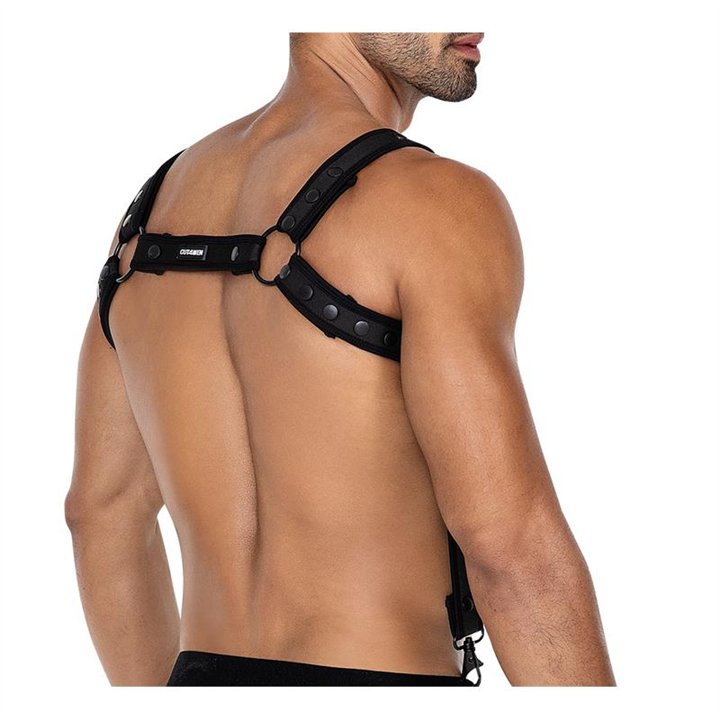 H4RNESS05 Chest Harness Neon Black One Size - 3701705100152 - Teknashop Ltd