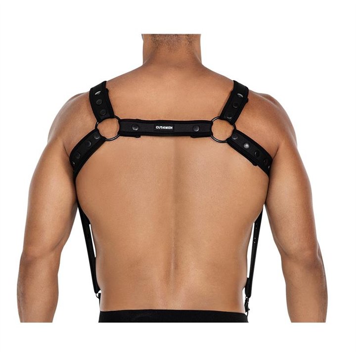 H4RNESS05 Chest Harness Neon Black One Size - 3701705100152 - Teknashop Ltd