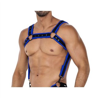 H4RNESS05 Chest Harness Neon Electric Blue One Size - 3701705100145 - Teknashop Ltd