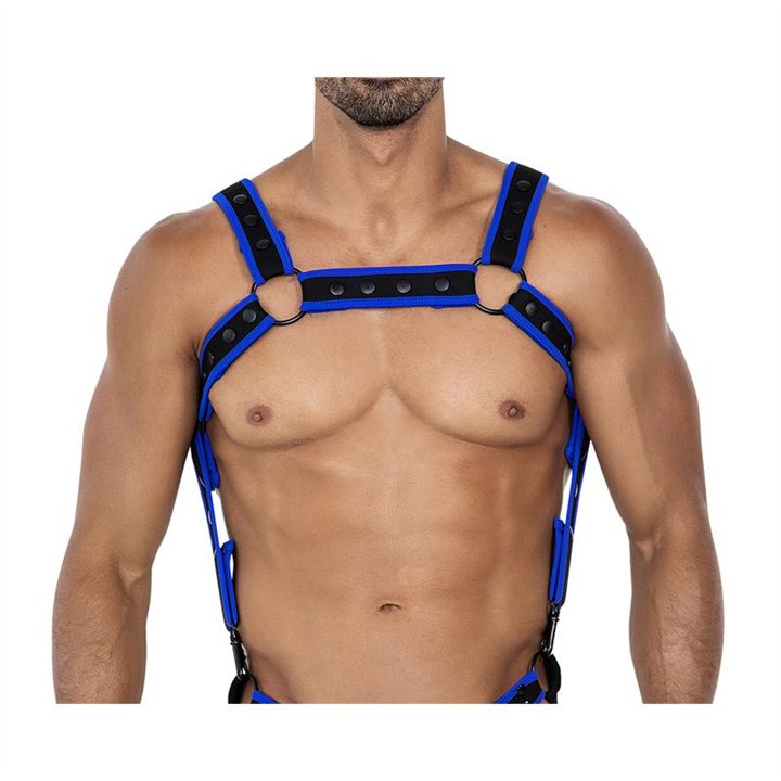 H4RNESS05 Chest Harness Neon Electric Blue One Size - 3701705100145 - Teknashop Ltd