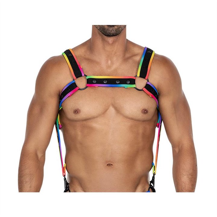H4RNESS05 Chest Harness Neon MultiColor One size - 3701705100107 - Teknashop Ltd