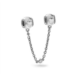 PANDORA JEWELRY Mod. MOMENTS EMBOSSED HEARTS SAFETY CHAIN - WW.796457CZ-05 - Teknashop Ltd