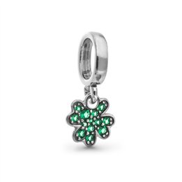 PANDORA Mod. FOUR-LEAF CLOVER DANGLE CHARM - WW.792751C01 - Teknashop Ltd