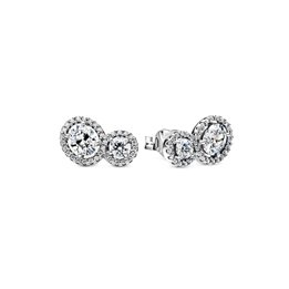 PANDORA JEWELRY Mod. HALO AND HUG STUD EARRINGS - WW.293774C01 - Teknashop Ltd