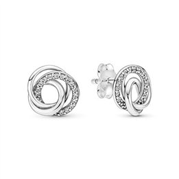 PANDORA Mod. FAMILY ALWAYS ENCIRCLED STUD EARRINGS - WW.291076C01 - Teknashop Ltd