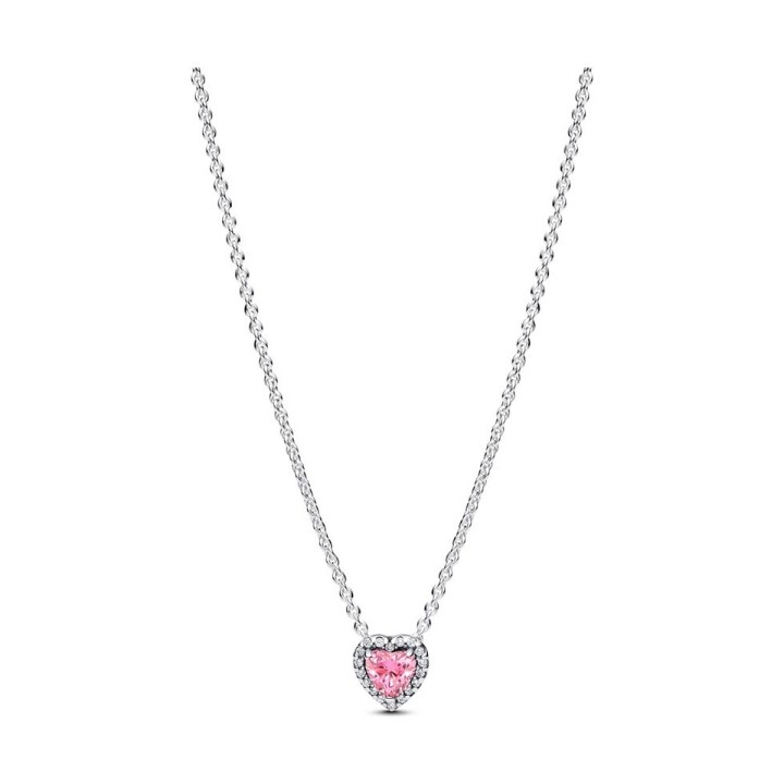 PANDORA JEWELRY Mod. PINK ELEVATED HEART NECKLACE - 45 CM - WW.398425C02-45 - Teknashop Ltd