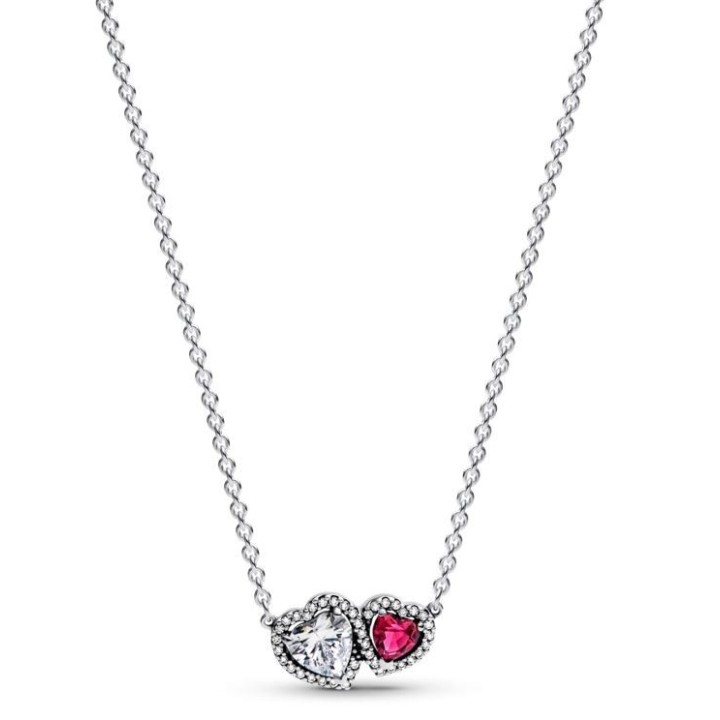 PANDORA JEWELRY Mod. HALO HEARTS PENDANT NECKLACE - 45 CM - WW.393632C01-45 - Teknashop Ltd