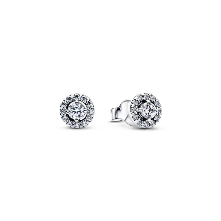 PANDORA JEWELRY Mod. ROUND PAVÉ HALO STUD EARRINGS - WW.293019C01 - Teknashop Ltd